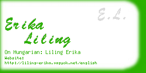 erika liling business card